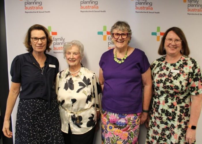 Left to right: Sue Shilbury, Wendy McCarthy AC, Dr Patricia Prociv, Donna Davis MP